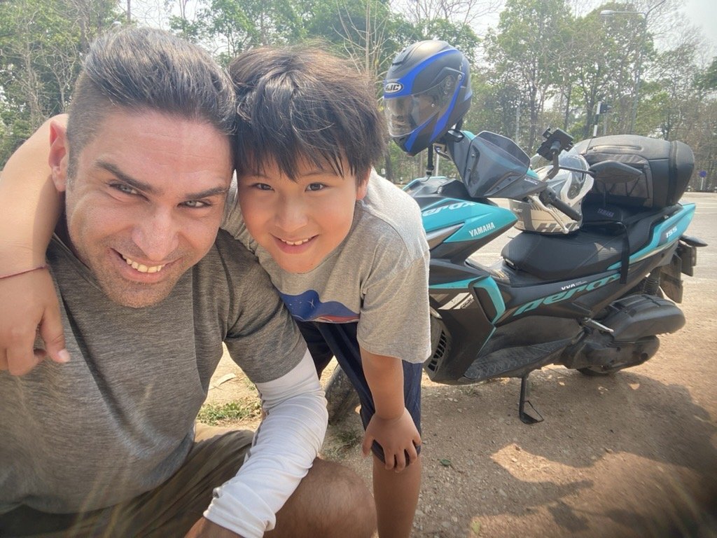 Father and son road trip smile and lifelong bond